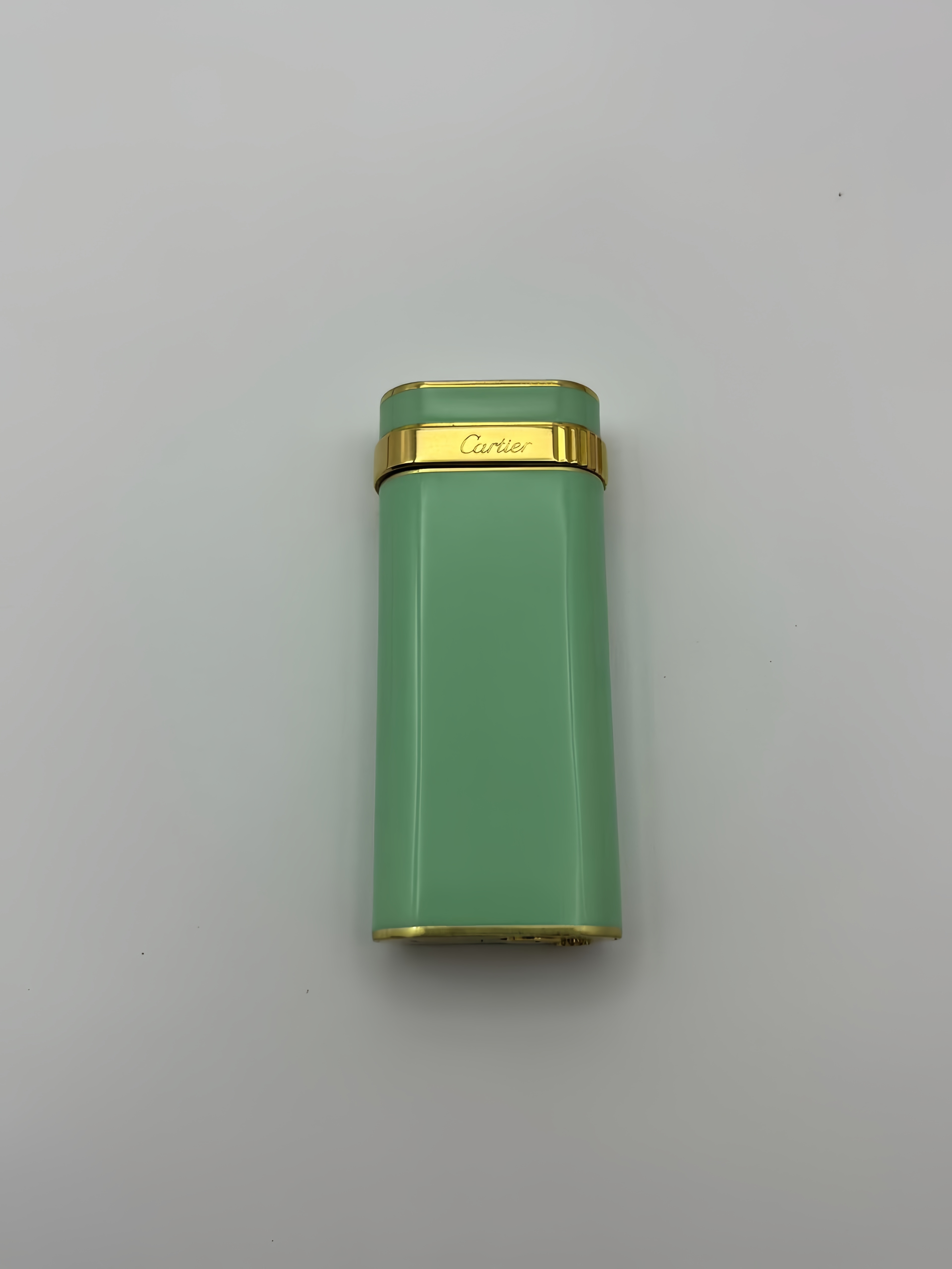 【b523】Cartier カルティエ ガスライター 着火確認済み　グリーン